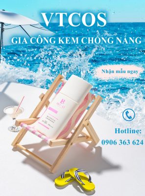 Gia công kem chống nắng không nâng tông da tại VTCOS